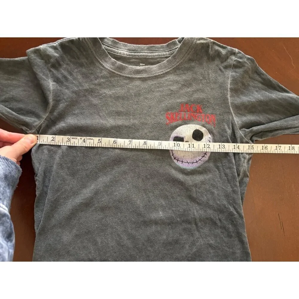Disney The Nightmare Before Christmas Kids Long Sleeve Grey Shirt Boys Size 10